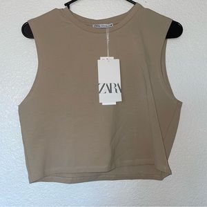 ZARA Tan Crop Top